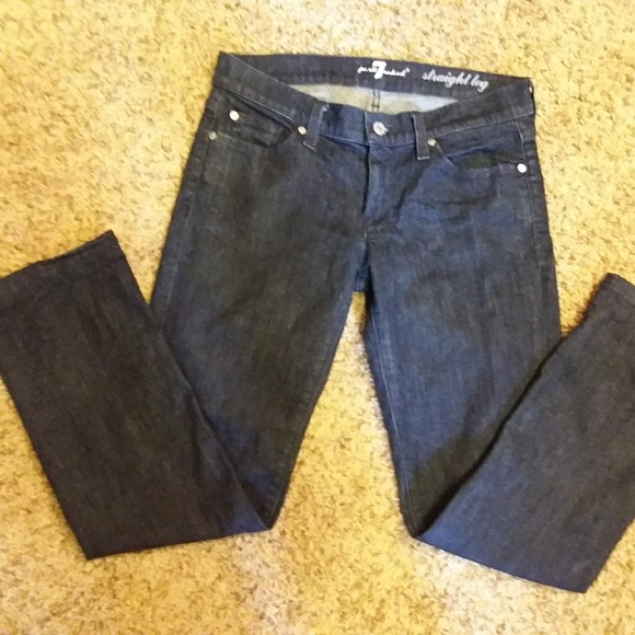 7 For All Mankind Women's Straight Leg Jeans. - Picture 3 of 7